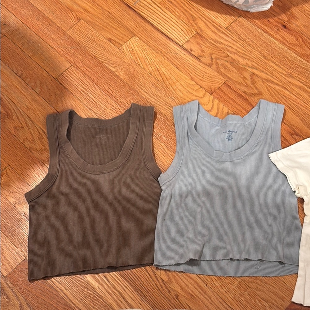 Brandy Melville bundle- 2 tank tops and baby t shirt